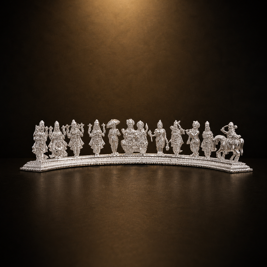 Abhimantrit Shree Vishnu Dashavatar Maha Kavach (Pure Silver)