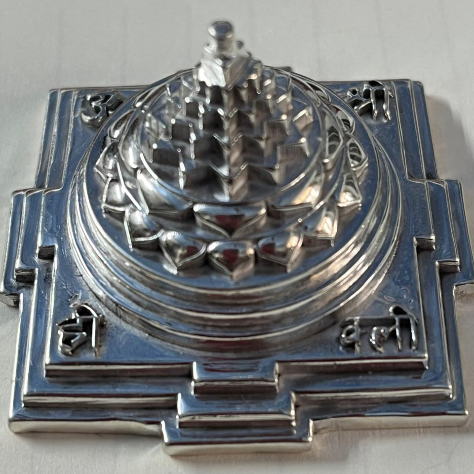 MERU SHRI YANTRA (ABHIMANTRIT) IN PURE SILVER