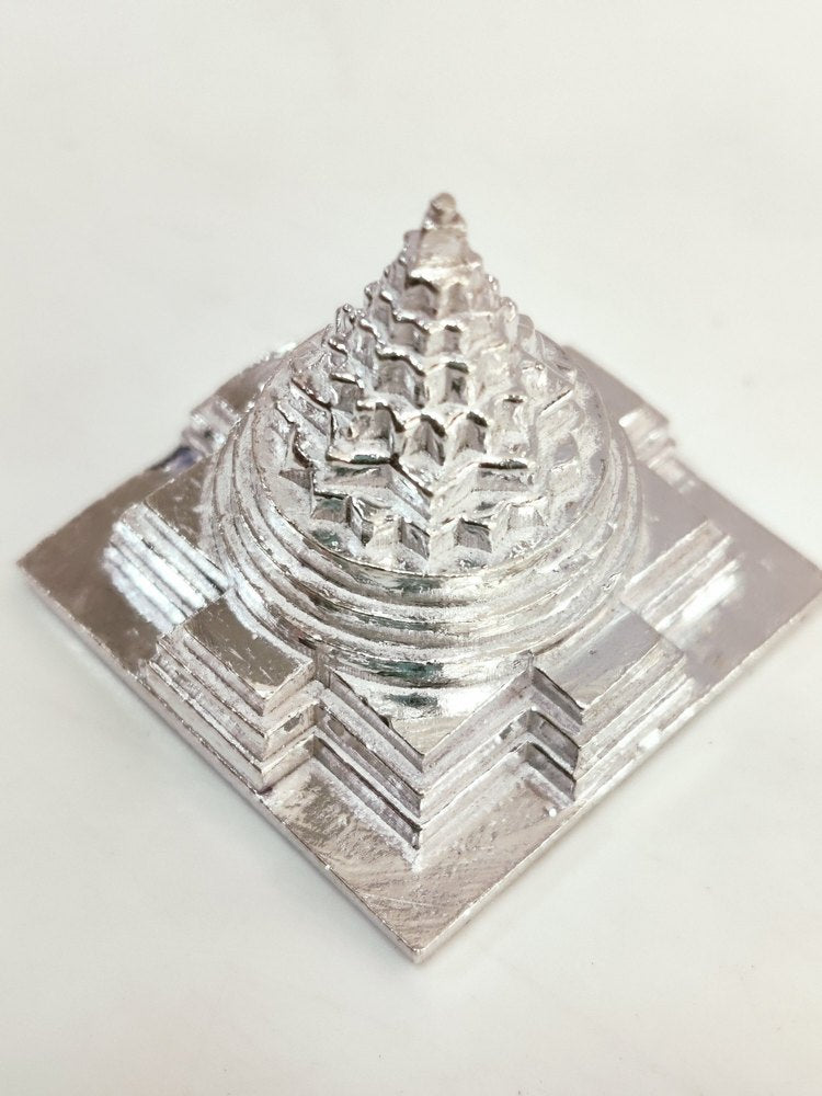 MERU SHRI YANTRA (ABHIMANTRIT) IN PURE SILVER